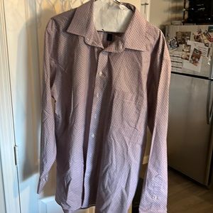 Salmon colored Stafford button down dress shirt